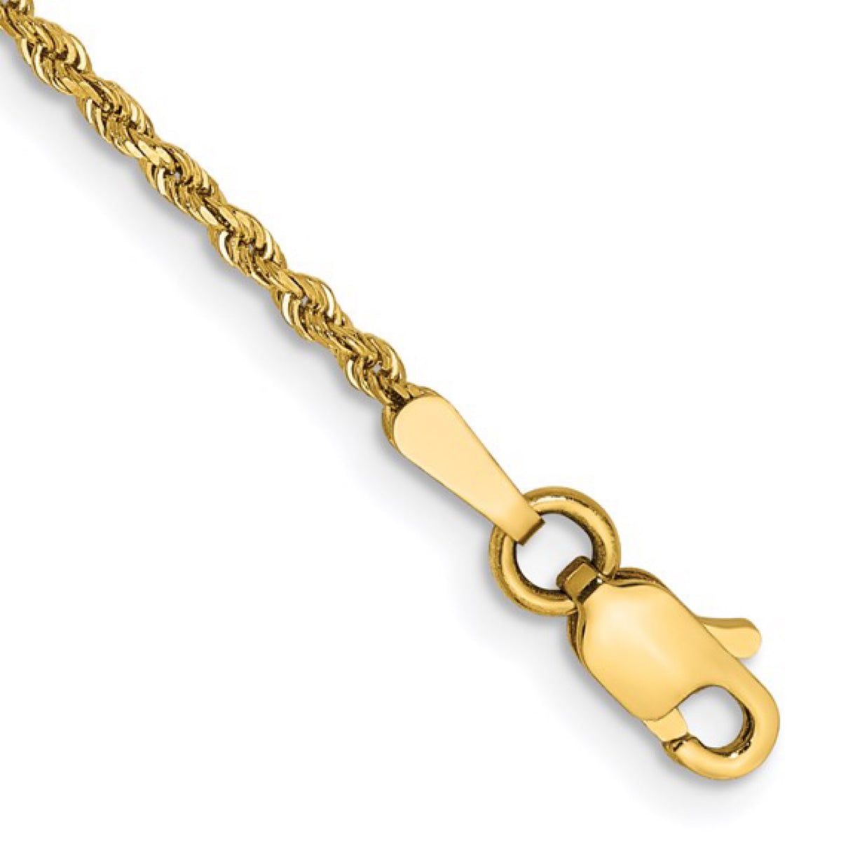 10k Yellow Gold 1.5mm Diamond-Cut Rope Chain