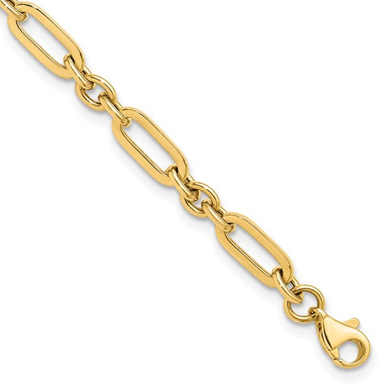 10K Yellow Gold Polished Fancy Link Bracelet