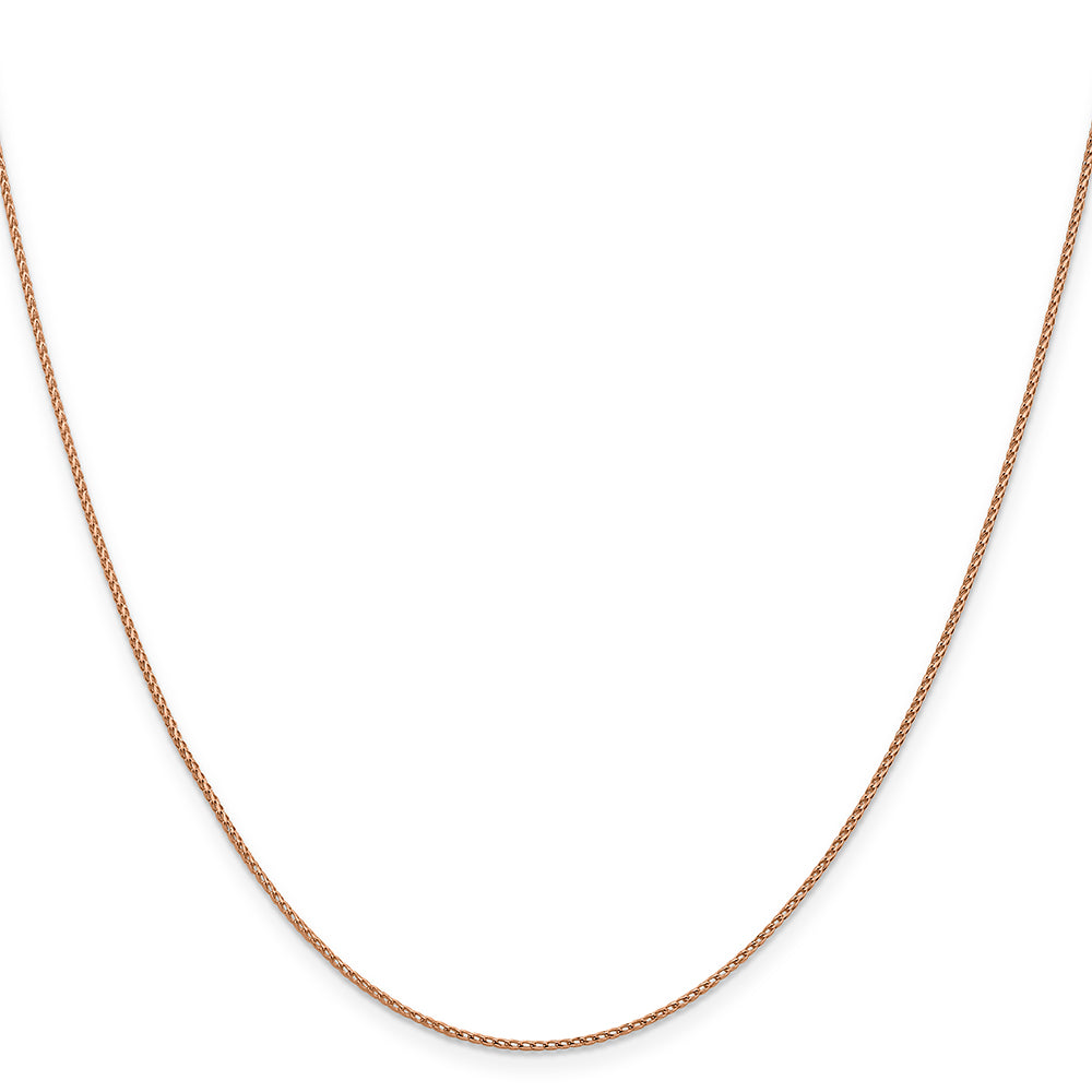 14K Rose Gold .95mm Diamond Cut Open Franco