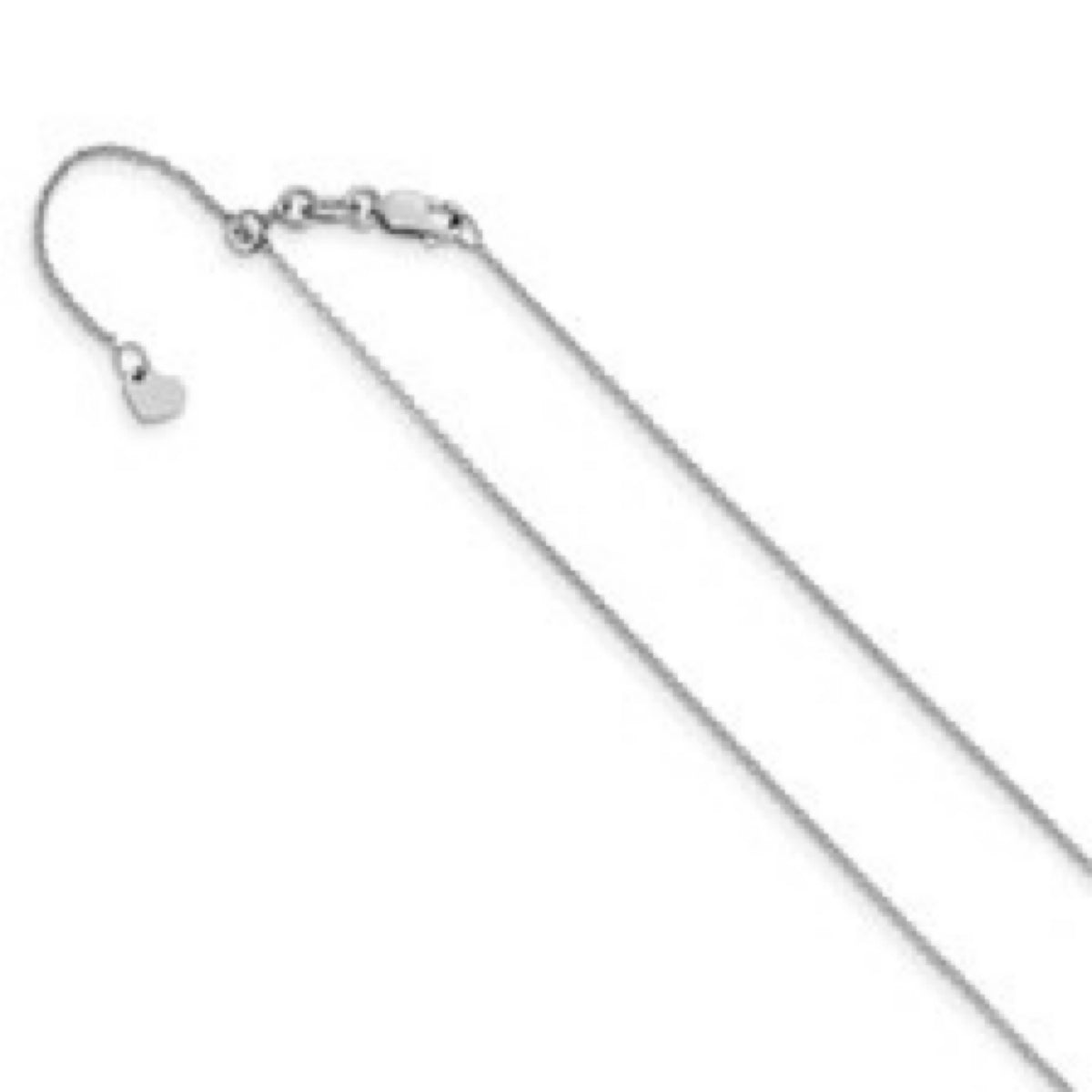 14K White Gold .7mm Adjustable Round Cable
