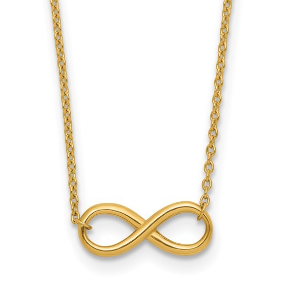 14K Yellow Gold Infinity Necklace