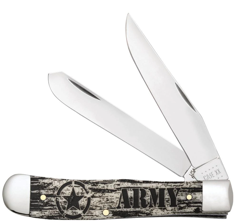U.S. Army Embellished Smooth Natural Bone Trapper