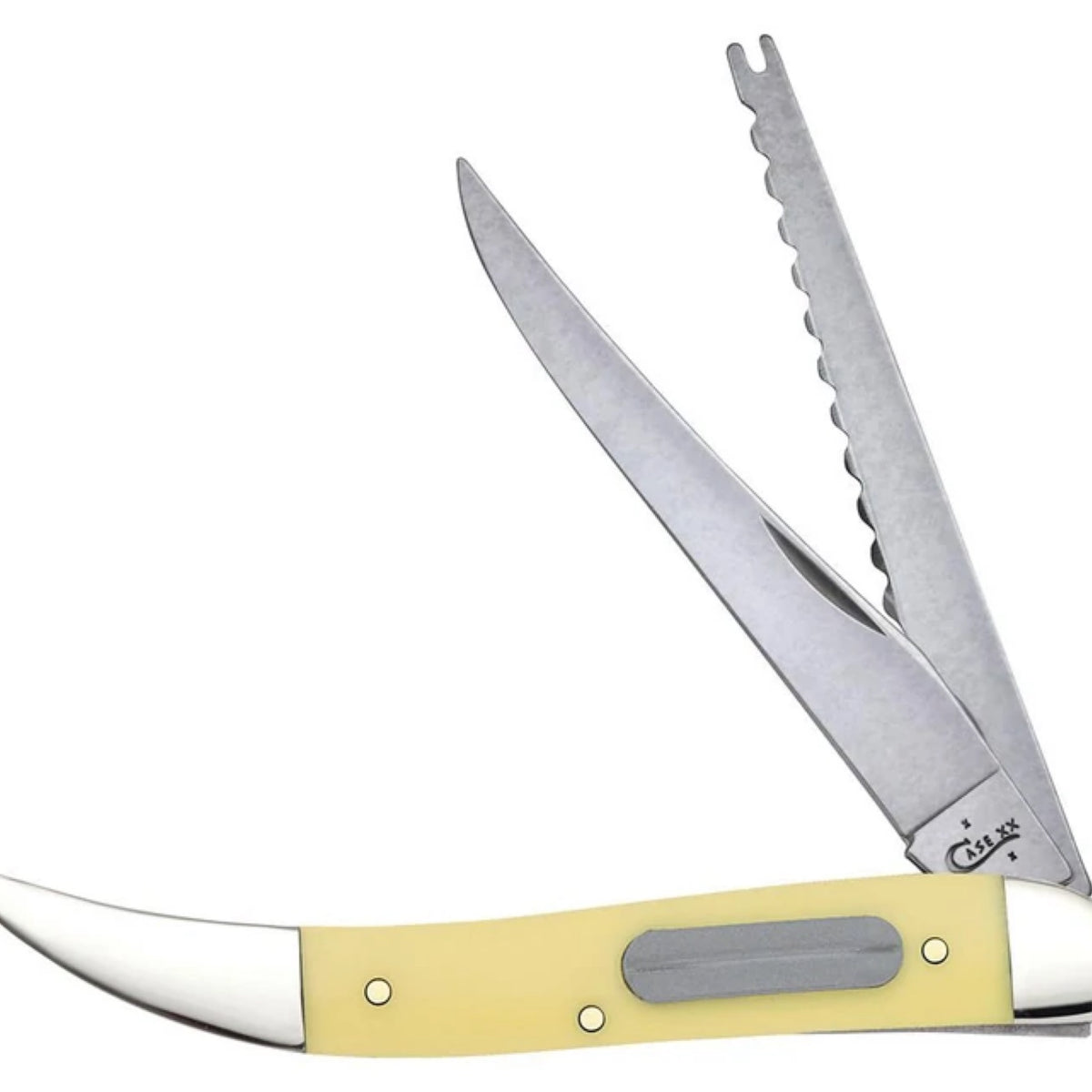 Yellow Synthetic Smooth Fishing Knife (320094F SS)