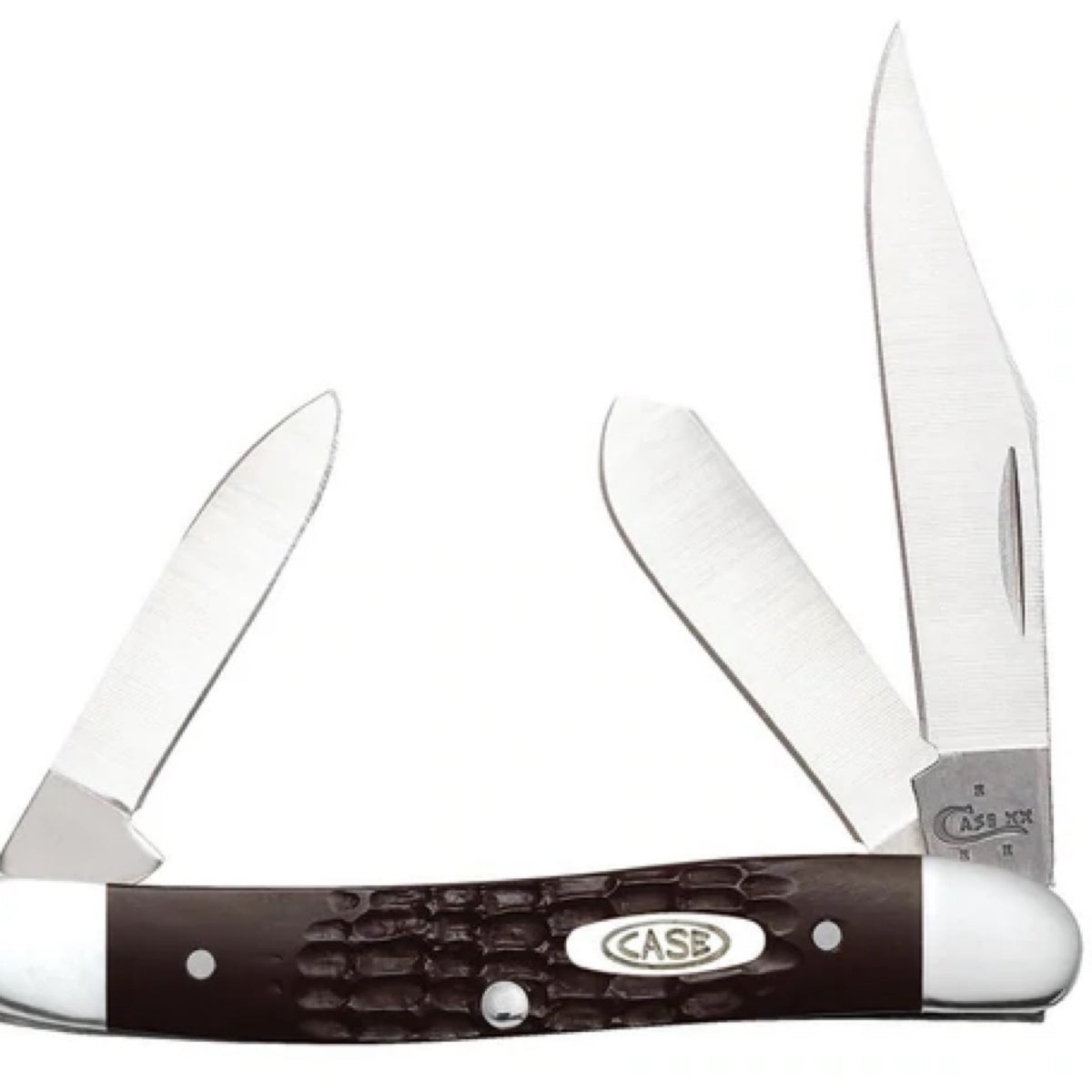 Brown Synthetic Medium Stockman with Pen Blade