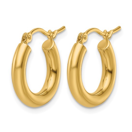 10K Yellow Gold Hinged Hoop Earrings