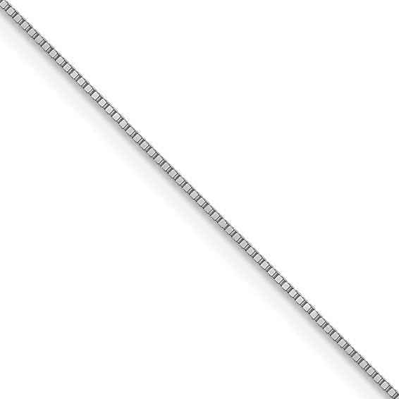 10k White Gold .5mm Baby Box Chain