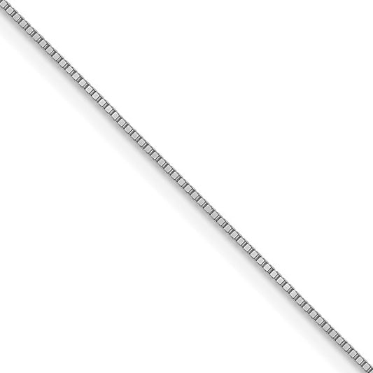 10k White Gold .5mm Baby Box Chain