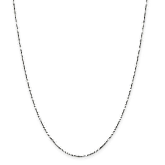 10K White Gold .8mm Box Chain