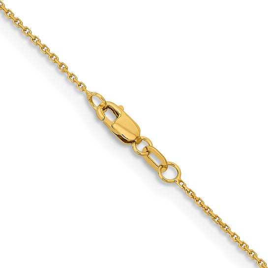 10K Yellow Gold 1.05mm Diamond Cut Cable Chain