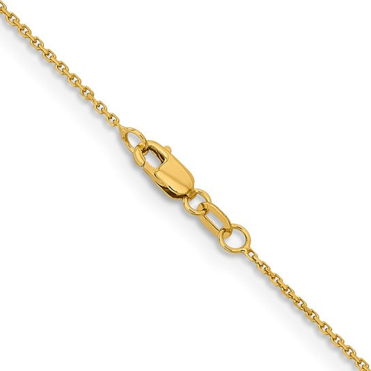 10K Yellow Gold 1.05mm Diamond Cut Cable Chain