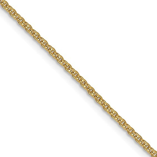 10K Yellow Gold 1.4mm Flat Cable Chain