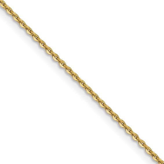 10k Yellow Gold 1mm Diamond Cut Cable Chain