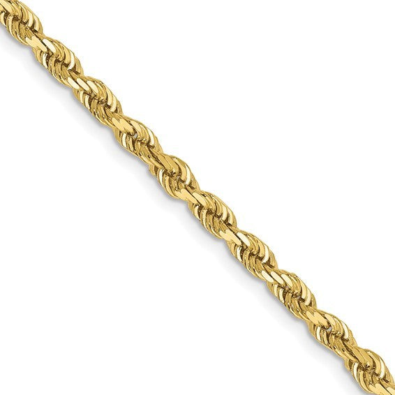 10K Yellow Gold 3.35mm Diamond Cut Rope Chain