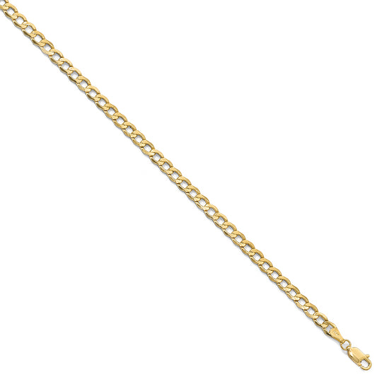 10K Yellow Gold 4.3mm Curb Link Chain