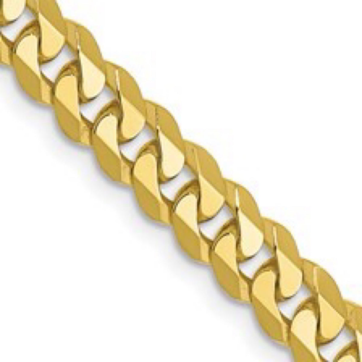 10K Yellow Gold 4.6mm Beveled Curb