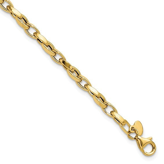 10K Yellow Gold Fancy Link Bracelet