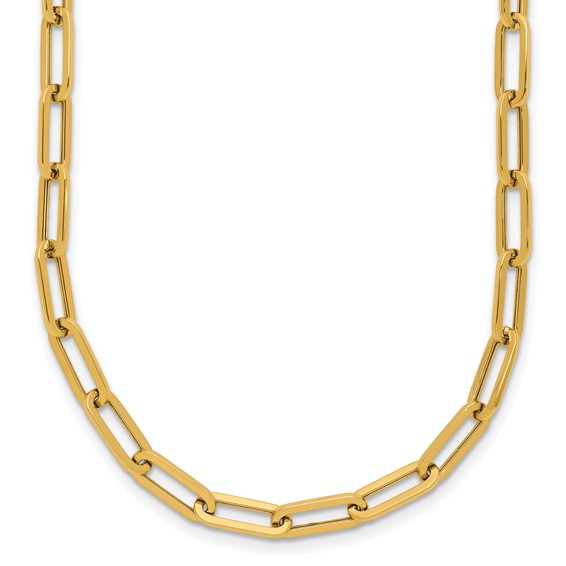 10k Yellow Gold Paperclip Necklace