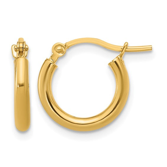 10k Yellow Gold Small Hoop Earrings