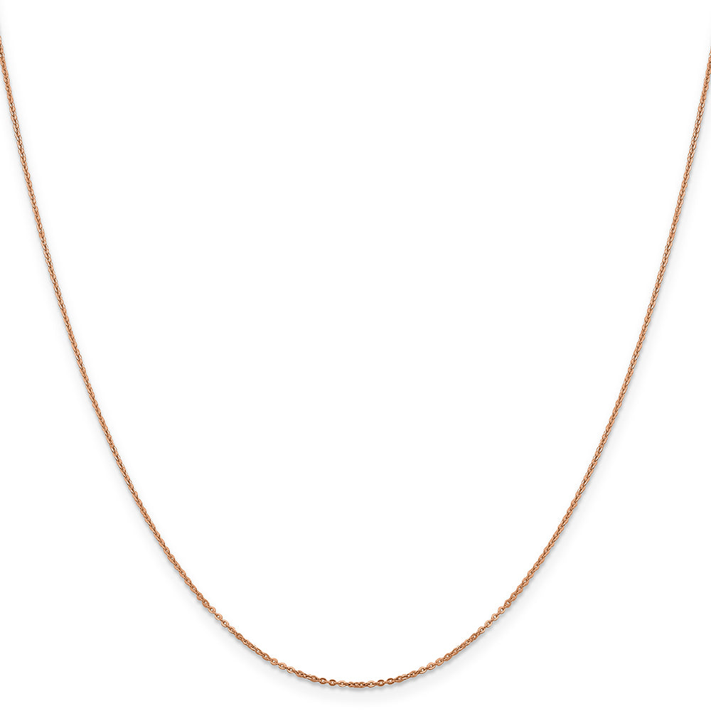14K Rose Gold 1.1mm Flat Cable Chain