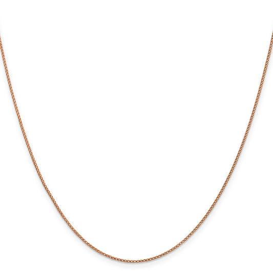 14K Rose Gold .95mm Diamond Cut Open Franco
