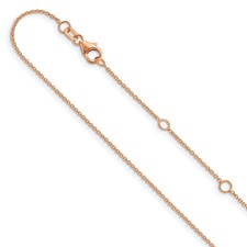14K Rose Gold Round Cable Chain