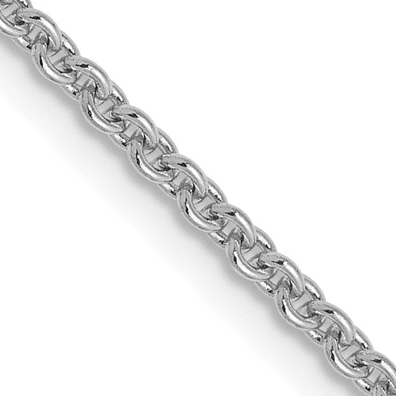 14K White Gold 1.6mm Cable Link