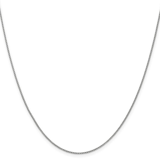 14K White Gold 1mm D/C Open Franco Chain