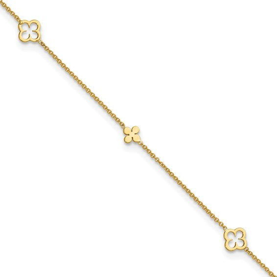 14K Yellow Gold Fancy Anklet