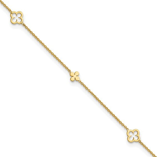 14K Yellow Gold Fancy Anklet