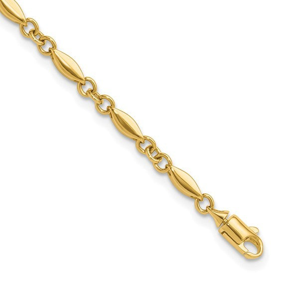 14K Yellow Gold Fancy Link Bracelet
