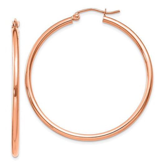 14KRG Hoop Earrings