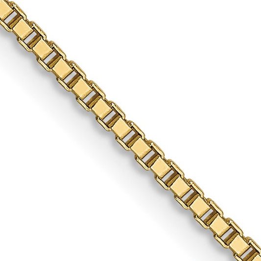 10k Yellow Gold 1mm Box Chain - 20"
