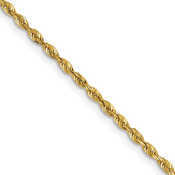 10K Yellow Gold Rope 1.85mm - 18"