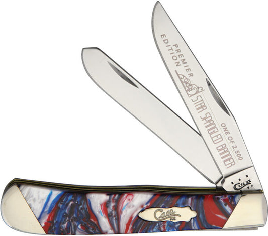 S9254STAR Star Spangled Embellished Smooth Natural Bone Trapper (SS)