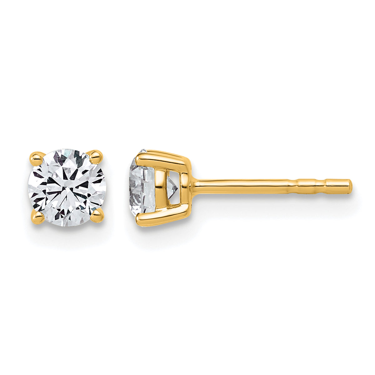14K yellow gold 5/8 ct. t.w. lab grown diamond stud earrings