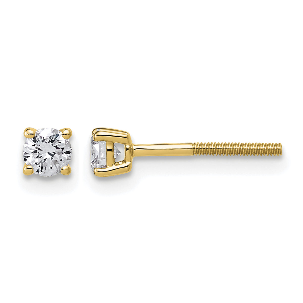 14K yellow gold 1/3 ct. t.w. lab grown diamond stud earrings