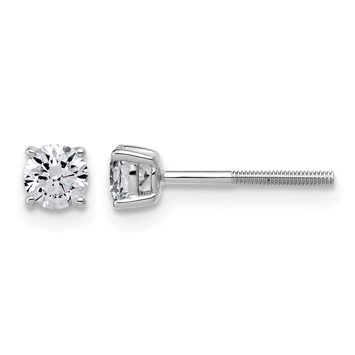 14K white gold 1/2 ct. t.w. lab grown diamond stud earrings