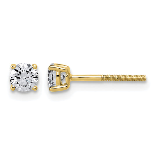 14K yellow gold 1/2 ct. t.w. lab grown diamond stud earrings