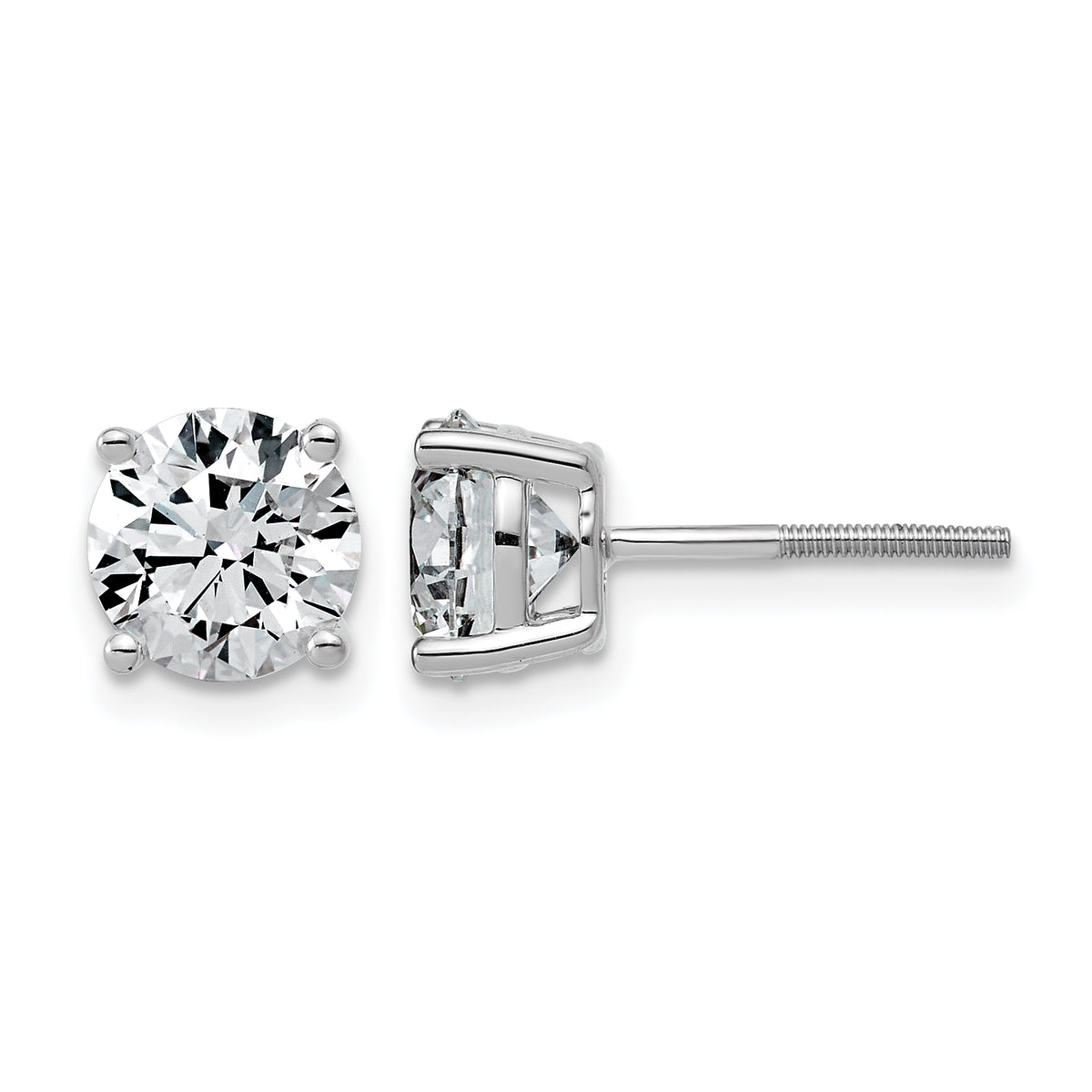 14K white gold 3 ct. t.w. lab grown diamond stud earrings