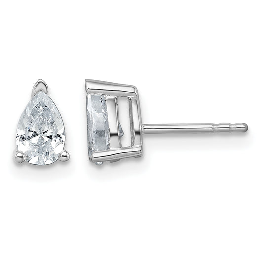 14K white gold 1 ct. t.w. lab grown pear diamond stud earrings