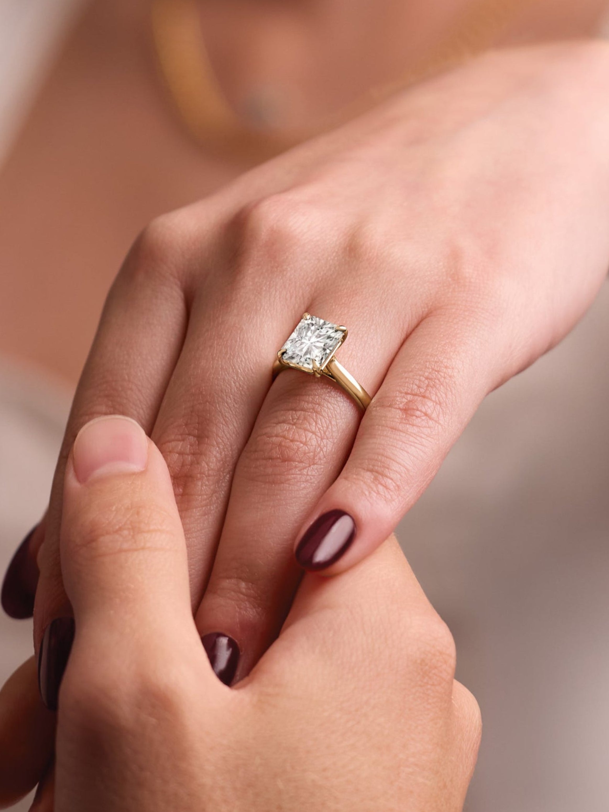 Finished ring on finger