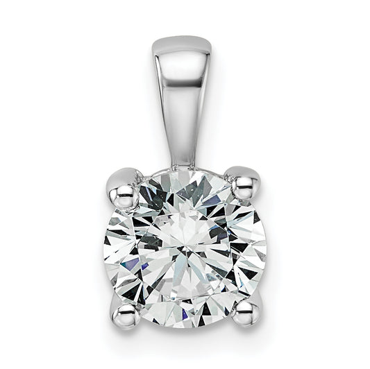 14K white gold 1 1/2 ct. lab grown diamond solitaire pendant