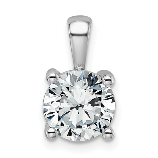 14K white gold 2 ct. lab grown diamond solitaire pendant