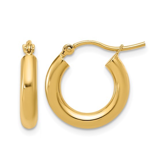 10K Yellow Gold Hinged Hoop Earrings