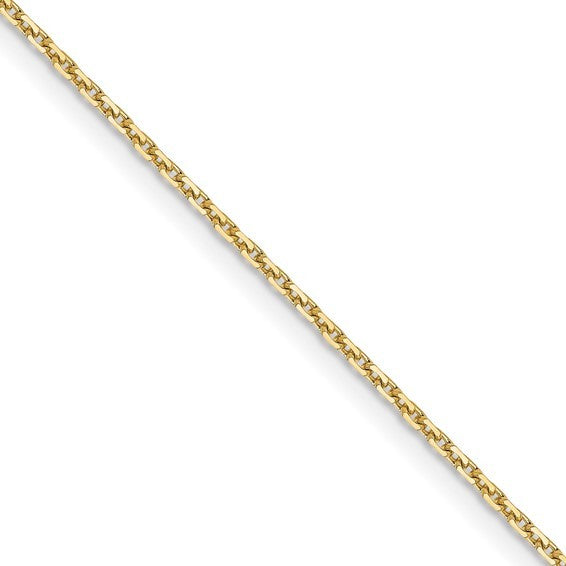 10K Yellow Gold 1.05mm Diamond Cut Cable Chain