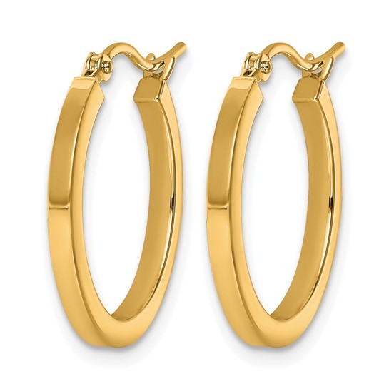 10K Yellow Gold Round Hoop Earrings