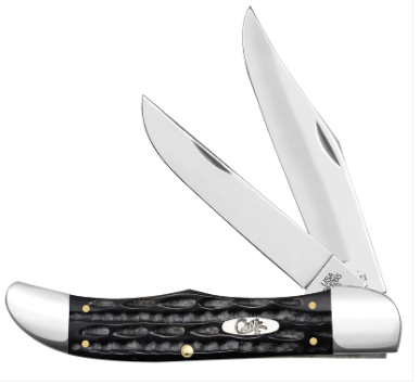 Jigged Buffalo Horn Folding Hunter with Sheath