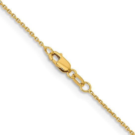 10K Yellow Gold 1.05mm Diamond Cut Cable Chain