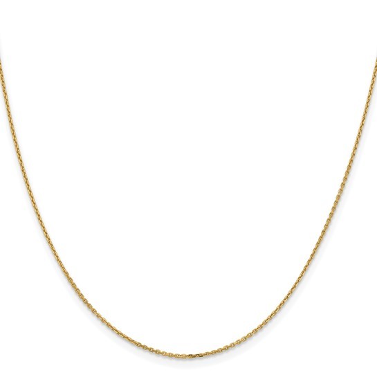 10K Yellow Gold 1.05mm Diamond Cut Cable Chain