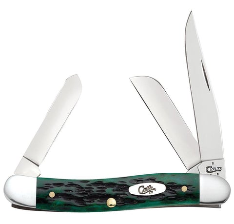 Pocket Worn Bermuda Green Bone Peach Seed Jig Medium Stockman (6318 SS)